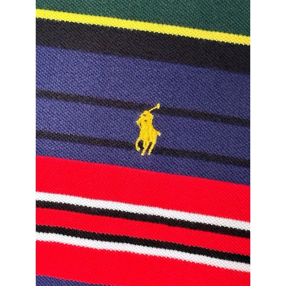 Polo By Ralph Lauren Men's Custom Fit Short Sleeve Blue, Red, Yellow, Green, L